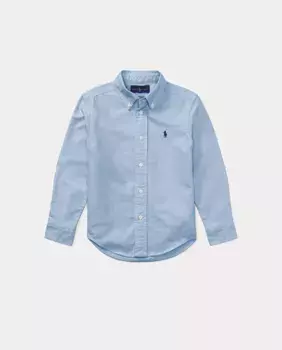 Рубашка для мальчика из хлопка голубого цвета Polo Ralph Lauren