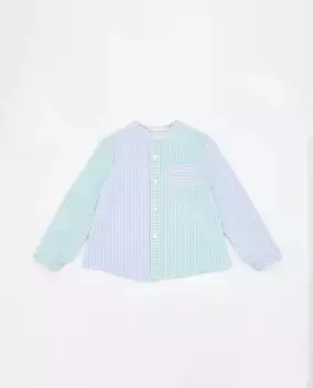 Рубашка для мальчика из хлопка с цветными блоками Fina Ejerique, многоцветный