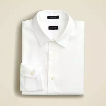 Рубашка для мальчика из тонкого хлопка Ludlow Premium J.Crew, белый