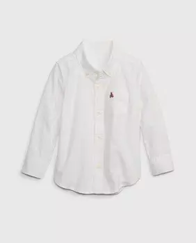 Рубашка для мальчика с длинными рукавами Gap, белый