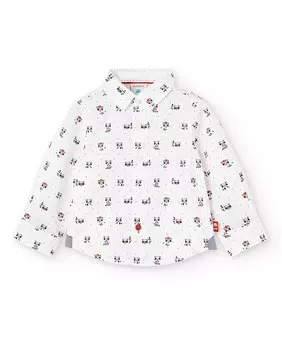 Рубашка для мальчика с длинными рукавами и крупным принтом Boboli, мультиколор