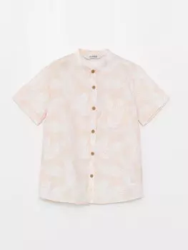 Рубашка для мальчика с короткими рукавами и воротником LCW Kids