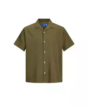 Рубашка для мальчика с короткими рукавами стандартного кроя Jack & Jones, темно-зеленый