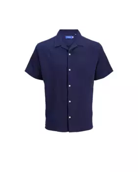 Рубашка для мальчика с короткими рукавами стандартного кроя Jack & Jones, синий