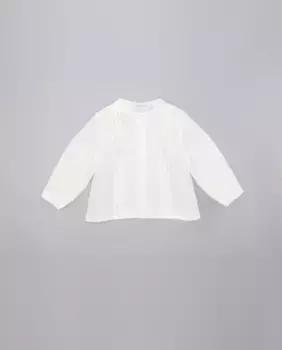 Рубашка для мальчика с леденцами и мандариновым воротником Fina Ejerique, цвет Crudo