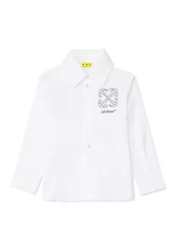 Рубашка для мальчика с логотипом Off-White, белый