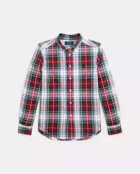 Рубашка для мальчика в клетку из хлопка Polo Ralph Lauren, мультиколор