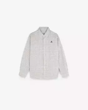 Рубашка для мальчика в клетку из хлопка Scalpers, белый