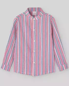 Рубашка для мальчика в полоску с принтом PAZ Rodrguez, красный