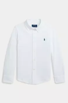 Рубашка для мальчиков из хлопка пике Polo Ralph Lauren, белый