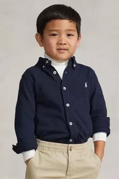Рубашка для мальчиков из хлопка пике Polo Ralph Lauren, синий