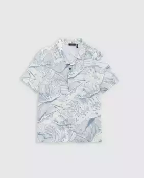 Рубашка для мальчиков с короткими рукавами зеленого цвета IKKS, цвет Verde Agua