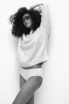 Рубашка для отдыха из пушистого трикотажа H&M, белый