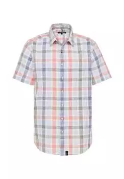 Рубашка для отдыха с короткими рукавами из чистого хлопка. Paddock'S, цвет pale color check