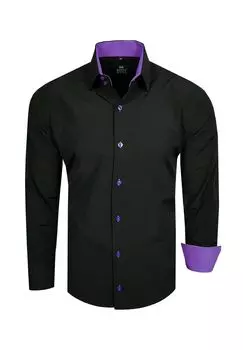 Рубашка для отдыха с модным цветовым контрастом RUSTY NEAL, цвет Schwarz Lila