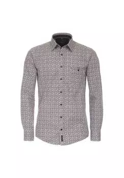 Рубашка для отдыха с принтом свободного покроя Casamoda, красный