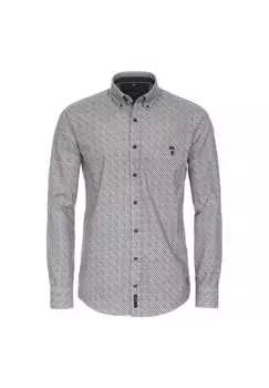 Рубашка для отдыха с принтом свободного покроя Casamoda, коричневый