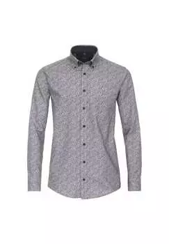 Рубашка для отдыха с принтом свободного покроя Casamoda, серый