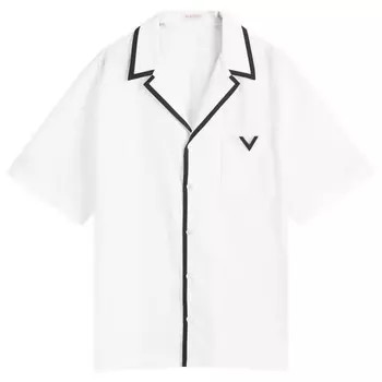 Рубашка для отпуска из хлопкового поплина Valentino, белый