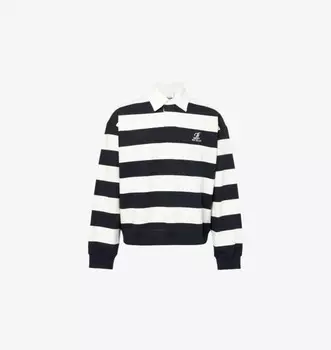 Рубашка для регби из хлопка с длинными рукавами и полосатым принтом от Agolde x rsvp gallery Agolde X Rsvp, черный