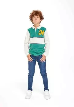 Рубашка для регби с длинным рукавом Minoti, зеленый