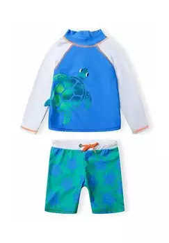 Рубашка для серфинга 2 PIECE LONG SLEEVE SET MINOTI, цвет royal blue green white