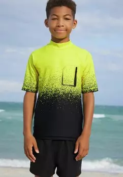 Рубашка для серфинга SHORT SLEEVE SUNSAFE Next, цвет yellow black