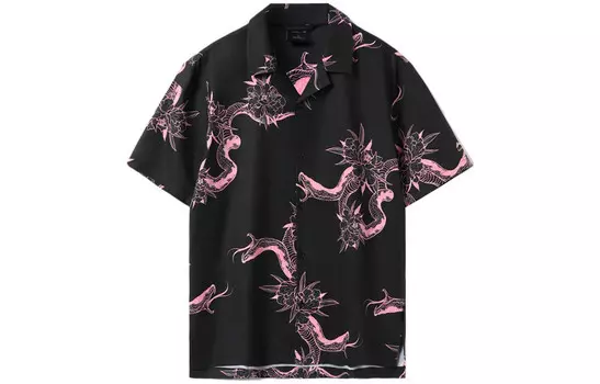 Рубашка для скейтбординга мужская черная Lining, черный