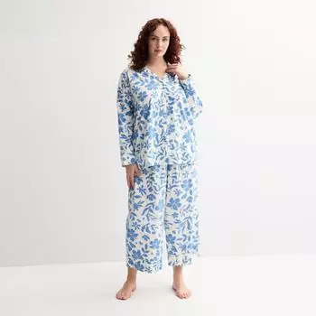 Рубашка для сна "бойфренд" больших размеров из тканого материала Sonoma Goods For Life, цвет blue flower