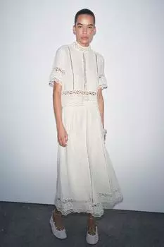 Рубашка для вязания крючком ZARA, экрю