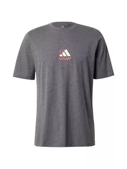 Рубашка для выступлений ADIDAS SPORTSWEAR Lounge Pizza, пятнистый серый
