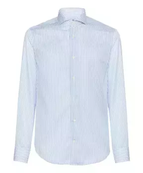 Рубашка «добби» из хлопка идеального кроя без утюга Boggi Milano, синий