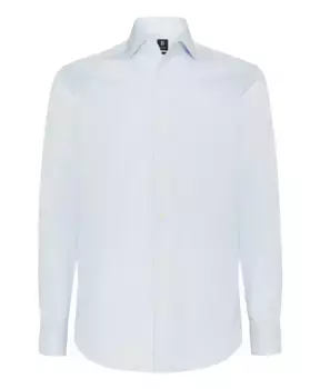 Рубашка добби стандартного кроя из хлопка Boggi Milano, синий