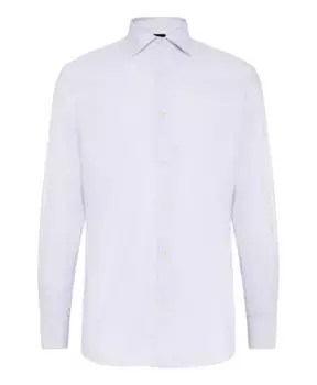 Рубашка добби стандартного кроя из хлопка Boggi Milano, синий