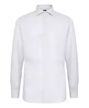 Рубашка добби в клетку из хлопка стандартного кроя Boggi Milano, мультиколор