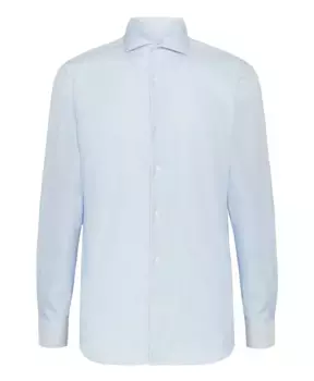 Рубашка добби в полоску идеального кроя без утюга стандартного кроя Boggi Milano, синий