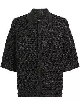 Рубашка Dolce & Gabbana ажурной вязки, черный