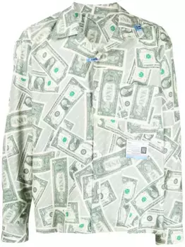 Рубашка Dollar Bill с длинными рукавами Maison Mihara Yasuhiro, нейтральный