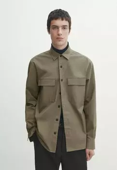 Рубашка DOUBLE- OVERSHIRT Massimo Dutti, цвет brown