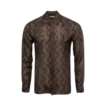 Рубашка Dries Van Noten Carvie 'Brown', коричневый
