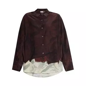Рубашка Dries Van Noten Casio Print Shirt 'Brown', коричневый