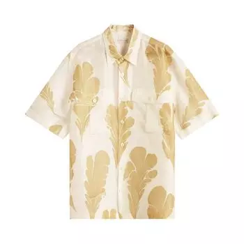 Рубашка Dries Van Noten Cass Japanese Print Vacation Shirt 'Cream', кремовый