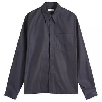 Рубашка Dries Van Noten Corran Water Repellent Zip Overshirt, темно-синий