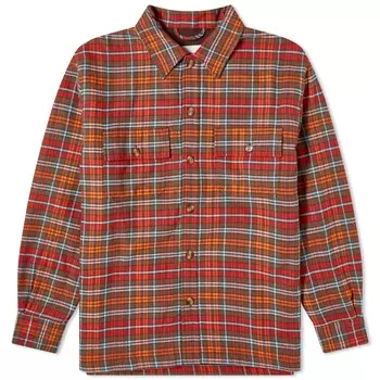 Рубашка Drle De Monsieur Check Overshirt, цвет Orange