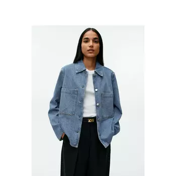 Рубашка джинсовая Arket женская, темно-синий