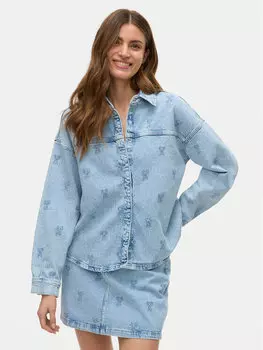 Рубашка джинсовая большого размера Hayden 10326371 Vero Moda, синий