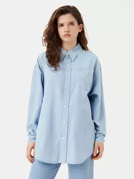 Рубашка джинсовая большого размера J20J225010 Calvin Klein Jeans, голубой