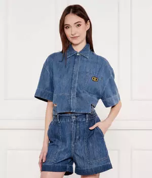 Рубашка джинсовая Cropped fit Liu Jo, синий