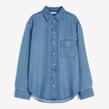 Рубашка джинсовая H&M Lyocell, синий