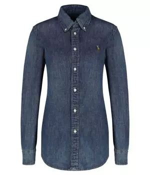 Рубашка джинсовая Polo Ralph Lauren удлиненная, синий